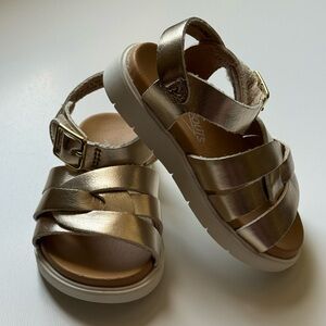 Gold sandals- toddler girl size 5